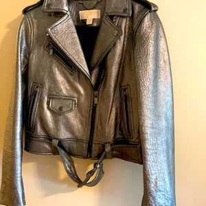 Michael Michael Kors Leather Moto Jacket